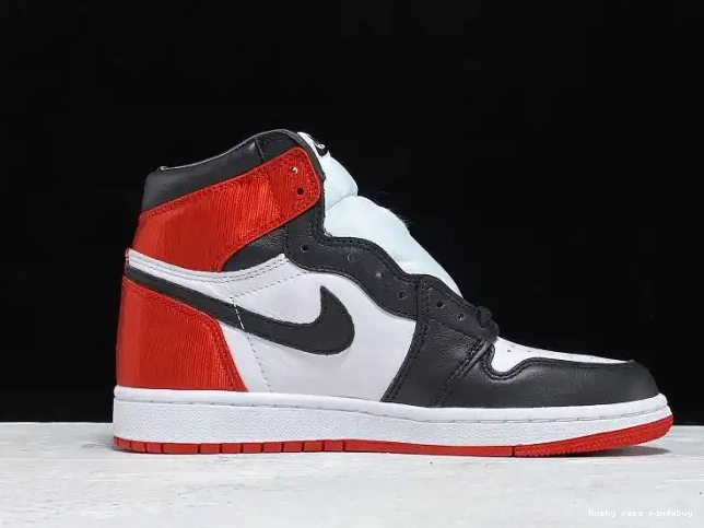 Rep Husky Toe 1 Satin Jordan Black Retro High Air CD0461-016 0322